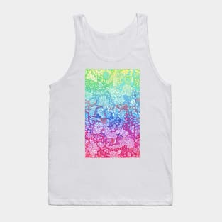 Fantasy Garden Rainbow Doodle Tank Top